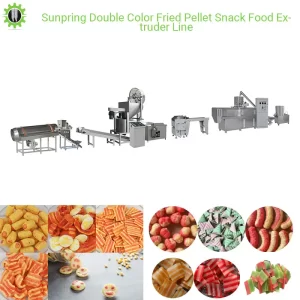 Double Color Fried Pellet Snack Extruder Line